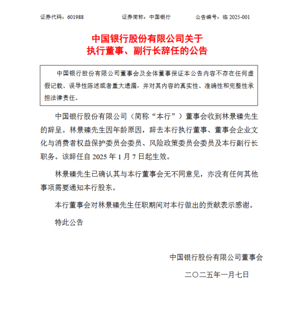 炒股配资公司 中国银行副行长林景臻、中国农业银行副行长徐瀚“提前”辞任