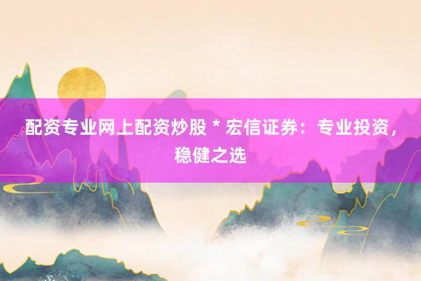 配资专业网上配资炒股 * 宏信证券：专业投资，稳健之选