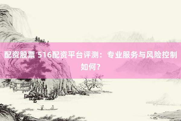 配资股票 516配资平台评测：专业服务与风险控制如何？