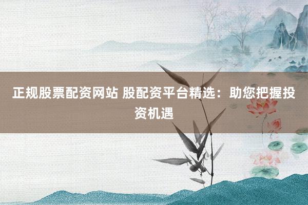 正规股票配资网站 股配资平台精选：助您把握投资机遇