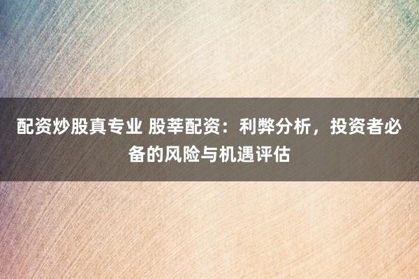 配资炒股真专业 股莘配资：利弊分析，投资者必备的风险与机遇评估
