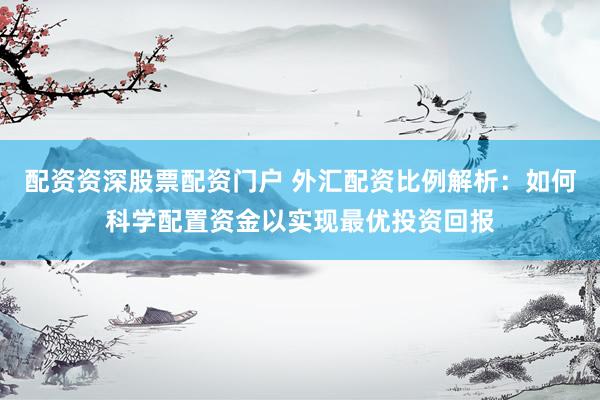 配资资深股票配资门户 外汇配资比例解析:如何科学配置资金以实现最优投资回报