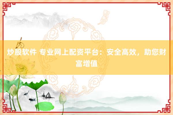 炒股软件 专业网上配资平台:安全高效,助您财富增值