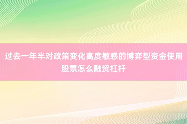 过去一年半对政策变化高度敏感的博弈型资金使用股票怎么融资杠杆