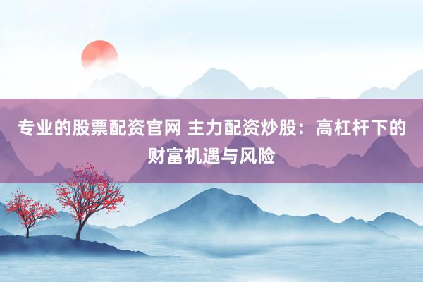 专业的股票配资官网 主力配资炒股：高杠杆下的财富机遇与风险