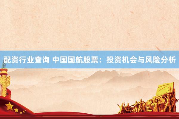 配资行业查询 中国国航股票：投资机会与风险分析