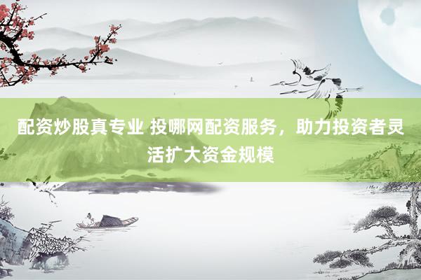 配资炒股真专业 投哪网配资服务，助力投资者灵活扩大资金规模